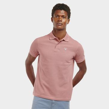Pink Barbour Mens Sports Polo Shirt Pink