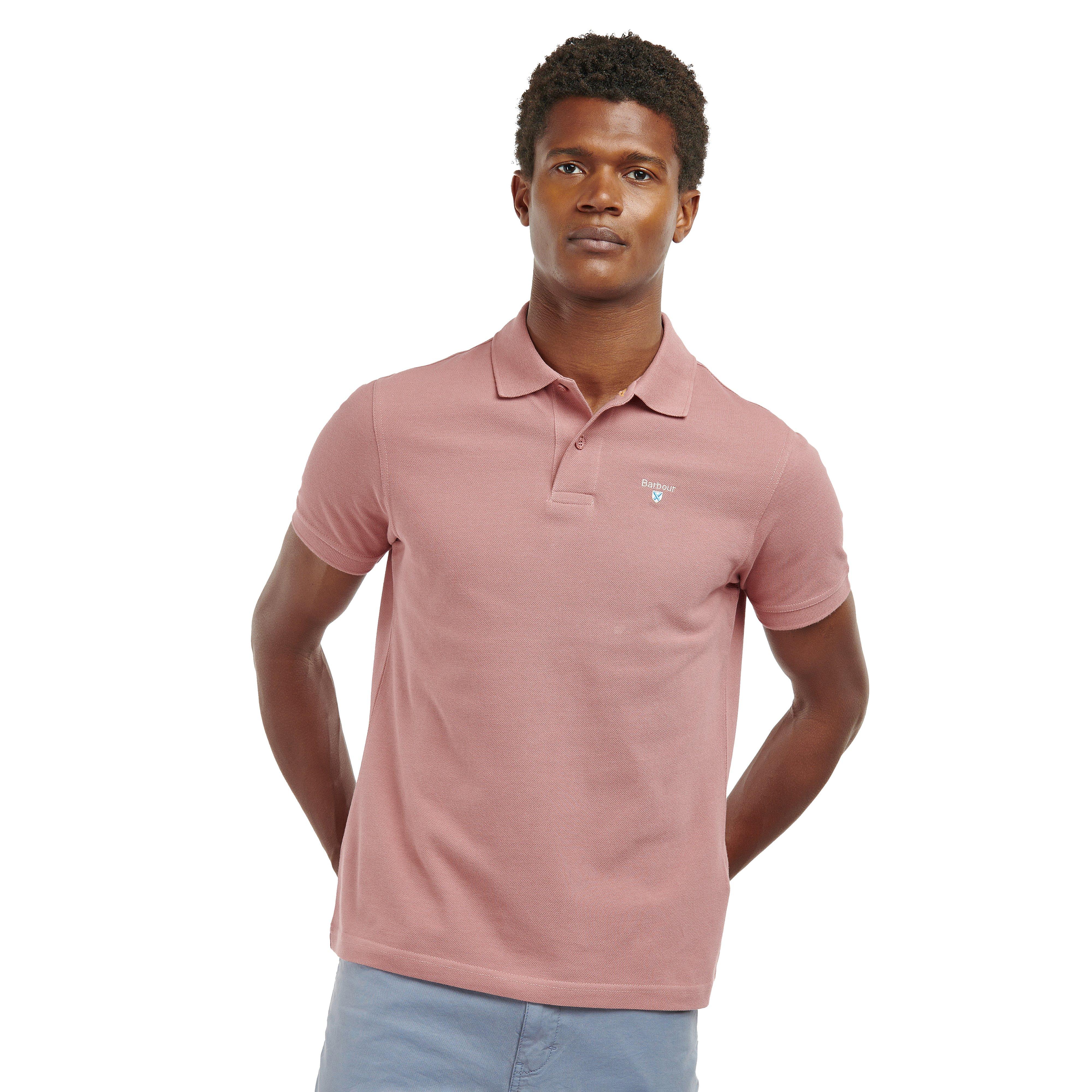 Mens Sports Polo Shirt Pink