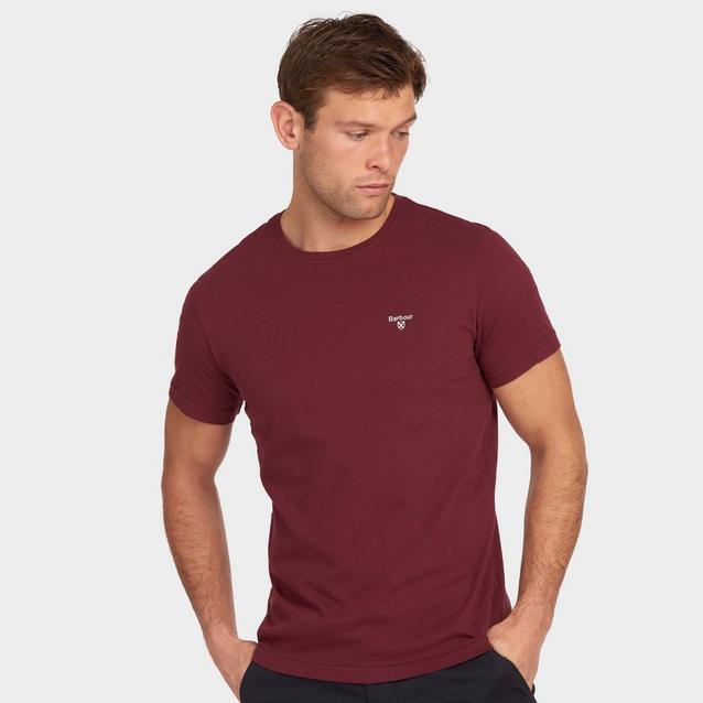  Barbour Mens Sports T-Shirt Ruby image 1