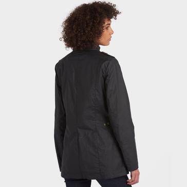 Blue Barbour Womens Lightweight Defence Waxed Cotton Jacket Navy