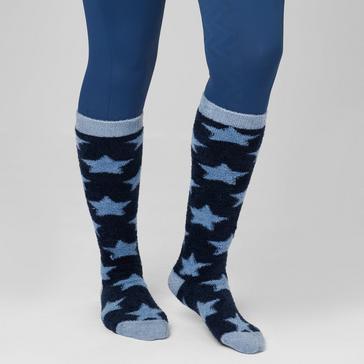 Blue LeMieux Sasha Star Fluffies Socks Atlantic