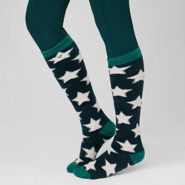 Green LeMieux Sasha Star Fluffies Socks Spruce