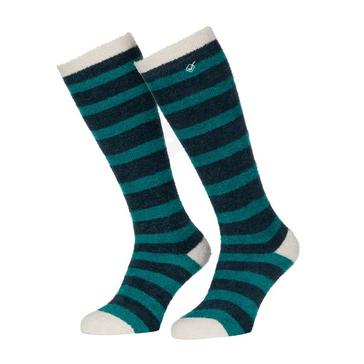Green LeMieux Sophie Stripe Fluffies Socks Spruce