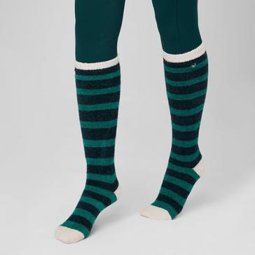 Green LeMieux Sophie Stripe Fluffies Socks Spruce