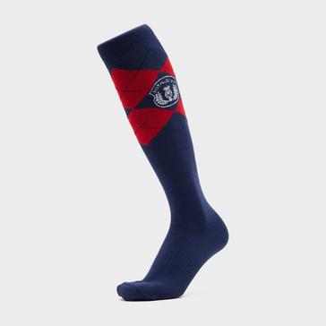 Blue Royal Scot Womens Argyle Riding Socks Navy/Red