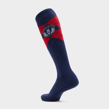 Blue Royal Scot Womens Argyle Riding Socks Navy/Red