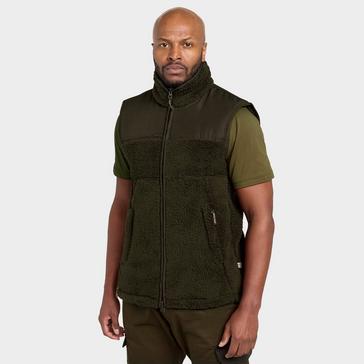 Green Jack Pyke Mens Sherpa Fleece Gilet Green