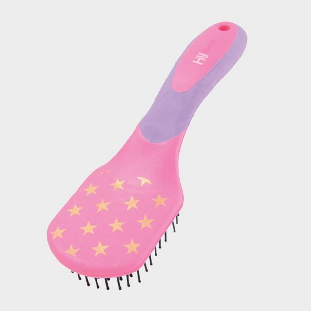 Pink Hy Star Easy Grip Mane & Tail Brush Pink/Purple image 1