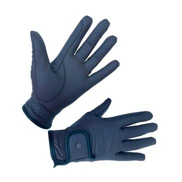 Blue Woof Wear Competition Riding Gloves Navy