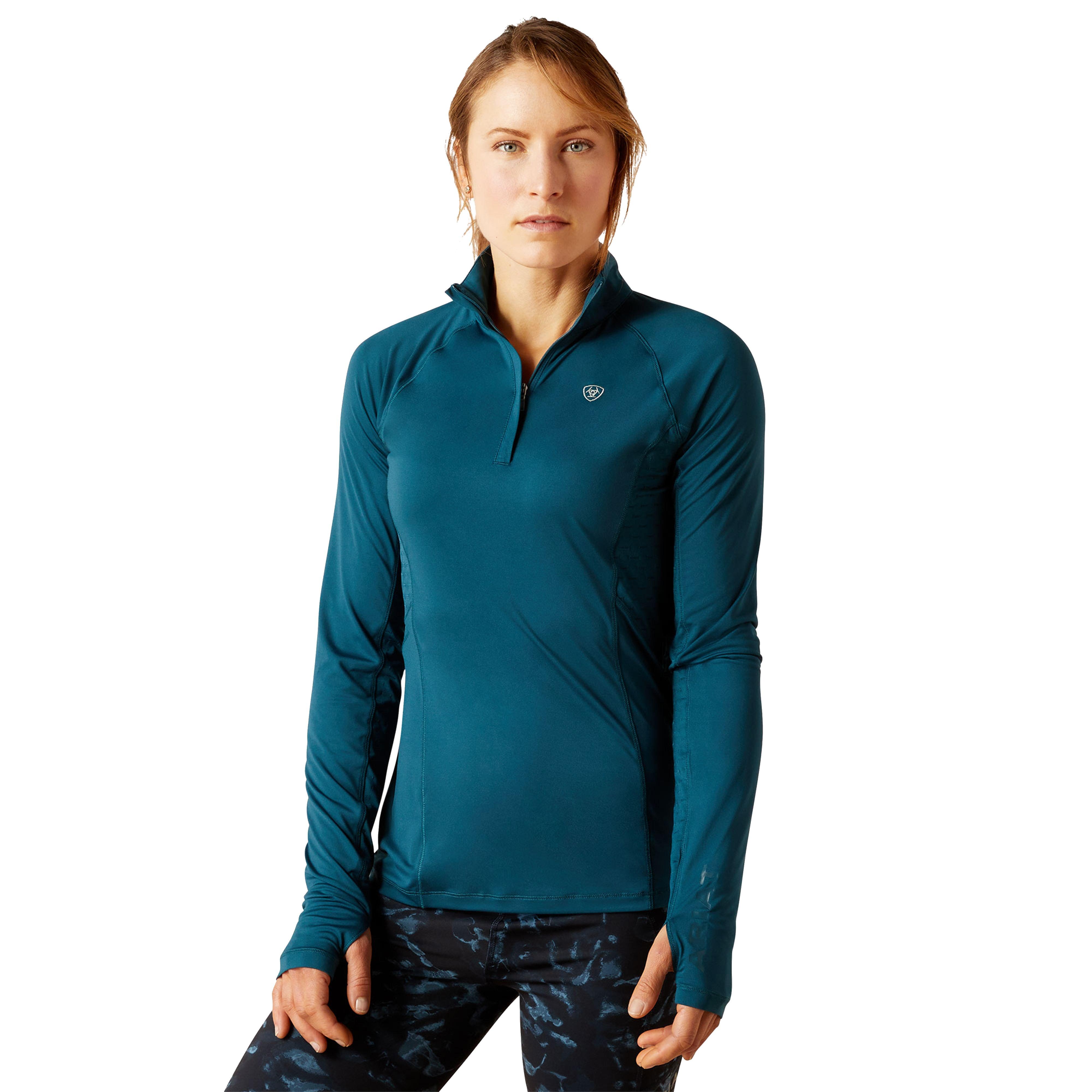 Womens Lowell 2.0 1/4 Zip Base Layer Reflecting Pond