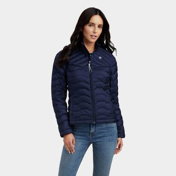 Blue Ariat Womens Ideal Down Jacket Navy Eclipse