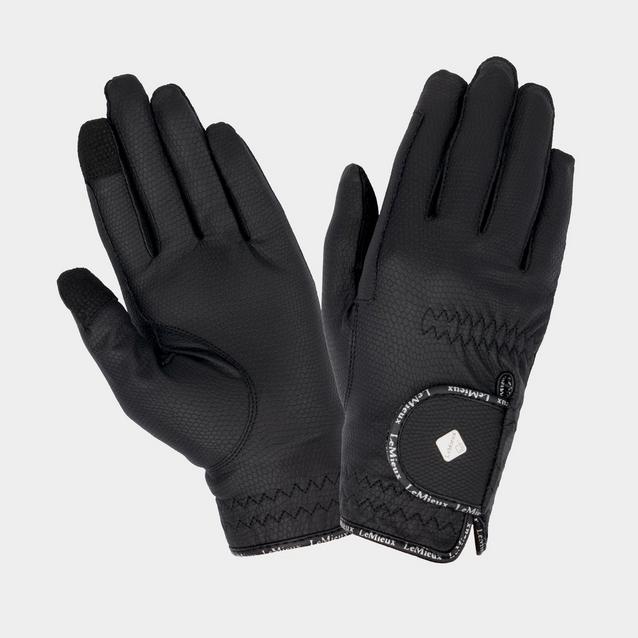 Black LeMieux Classic Leather Riding Gloves Black image 1