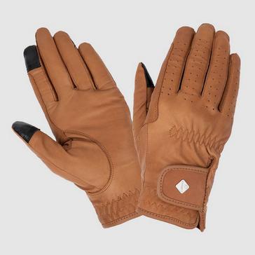 Tan LeMieux Classic Leather Riding Gloves Tan