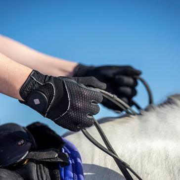 Black LeMieux 3D Mesh Riding Gloves Black