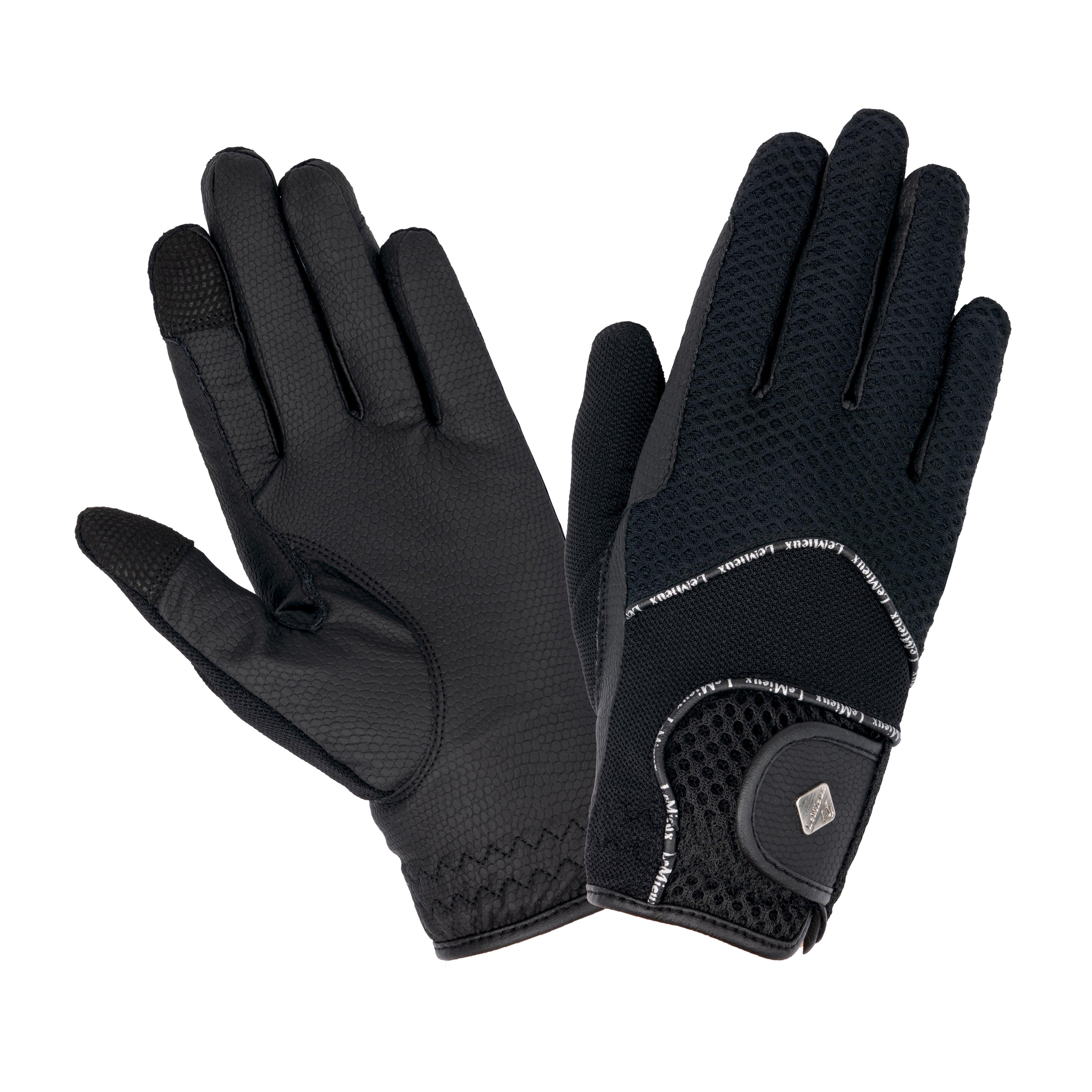 3D Mesh Riding Gloves Black