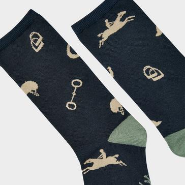 Blue Joules Womens Excellent Everyday Pair Of Socks Navy Horse