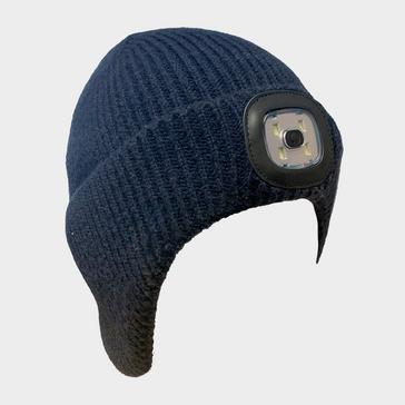 Blue Platinum Arran LED Shaped Hat Navy