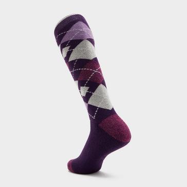 Purple Heat Holders Womens Earlton Argyle Socks Purple