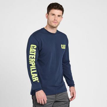 Navy CAT Men's Trademark Long Sleeve Tee