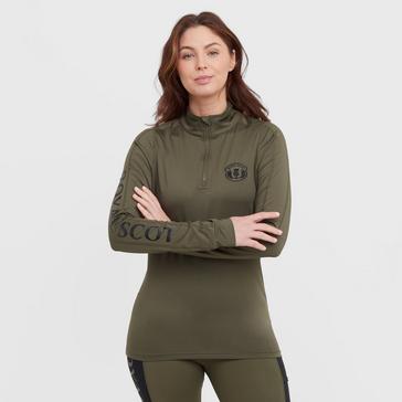 Green Royal Scot Womens Gracie Long Sleeved Base Layer Khaki