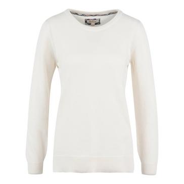 Cream Barbour Womens Pendle Knitted Jumper Cream/Fawn