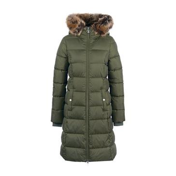 Green Barbour Womens Rosoman Quilted Jacket Deep Olive