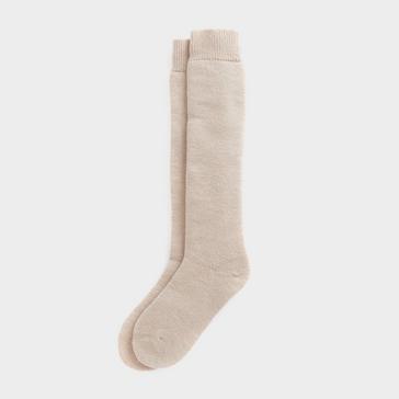Beige Barbour Womens Knee Length Wellington Socks Sand Beige