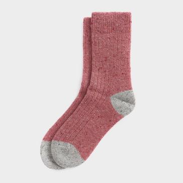 Pink Barbour Womens Houghton Socks Pink/Light Grey