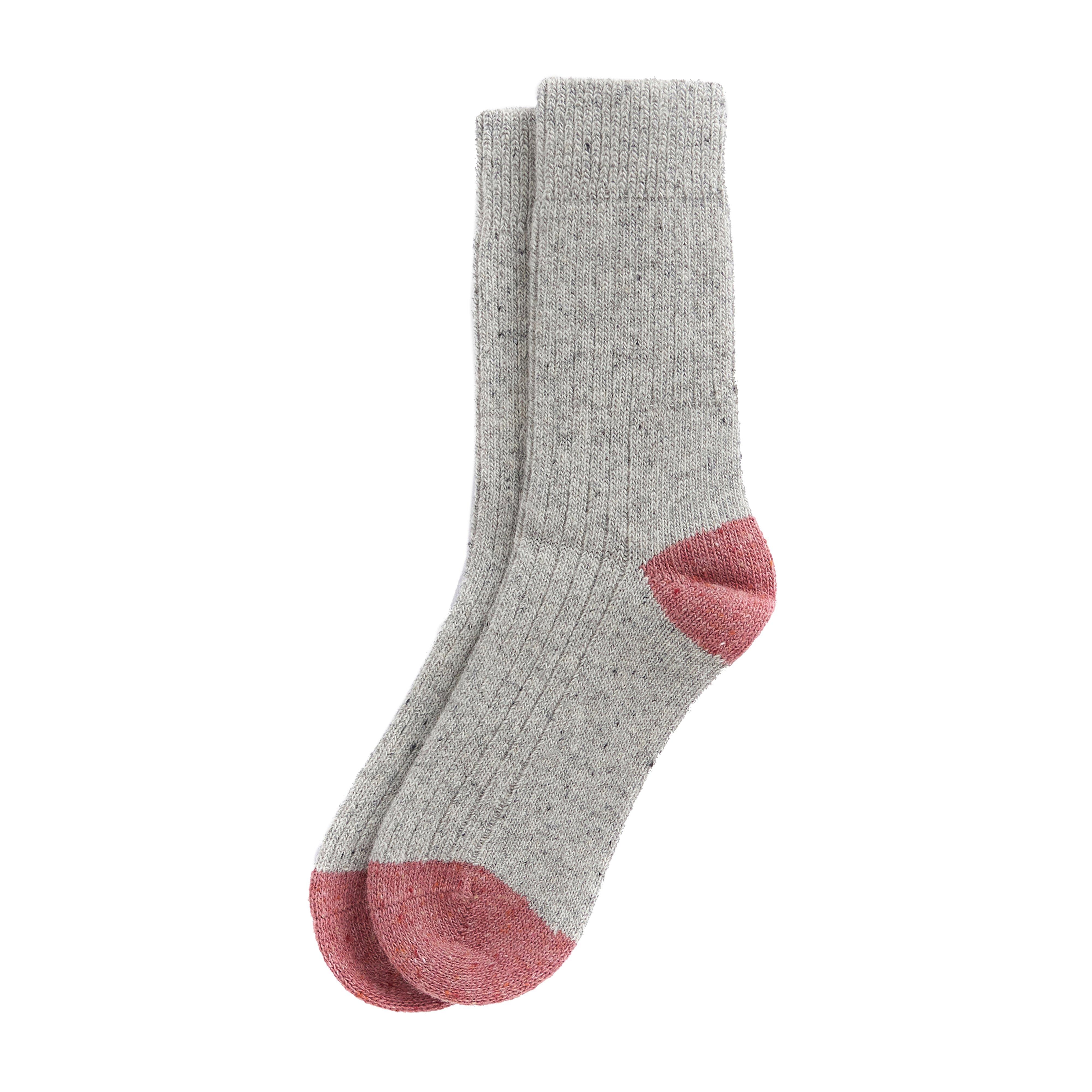 Womens Houghton Socks Light Grey/Pink