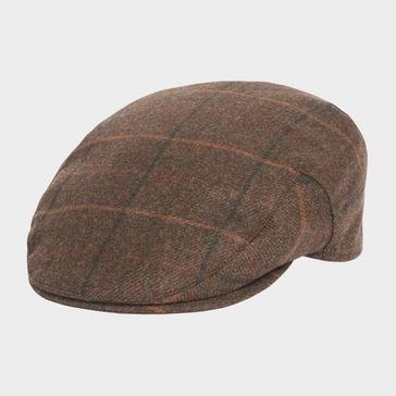 Brown Barbour Mens Crieff Flat Cap Classic Brown