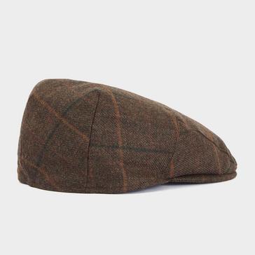 Brown Barbour Mens Crieff Flat Cap Classic Brown