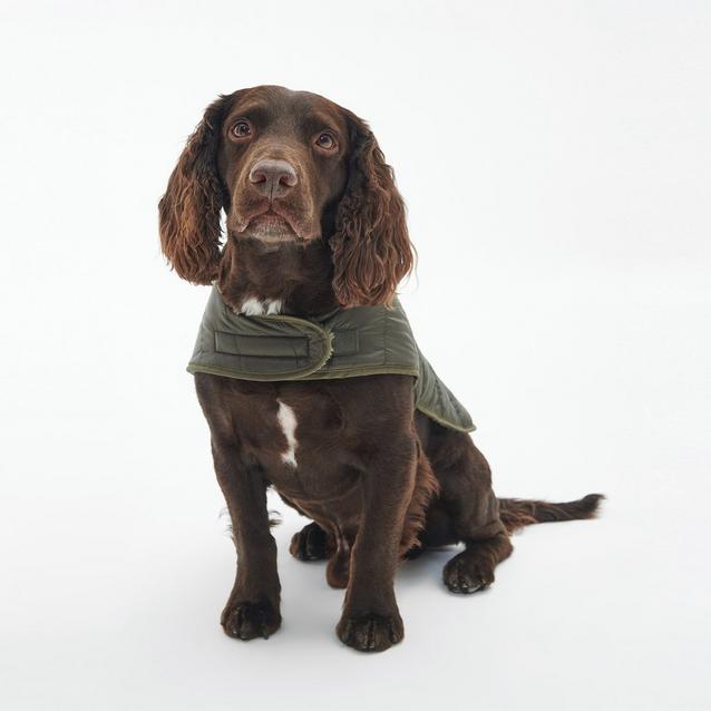 Barbour Baffle Quilted Dog Coat Dark Olive Naylors