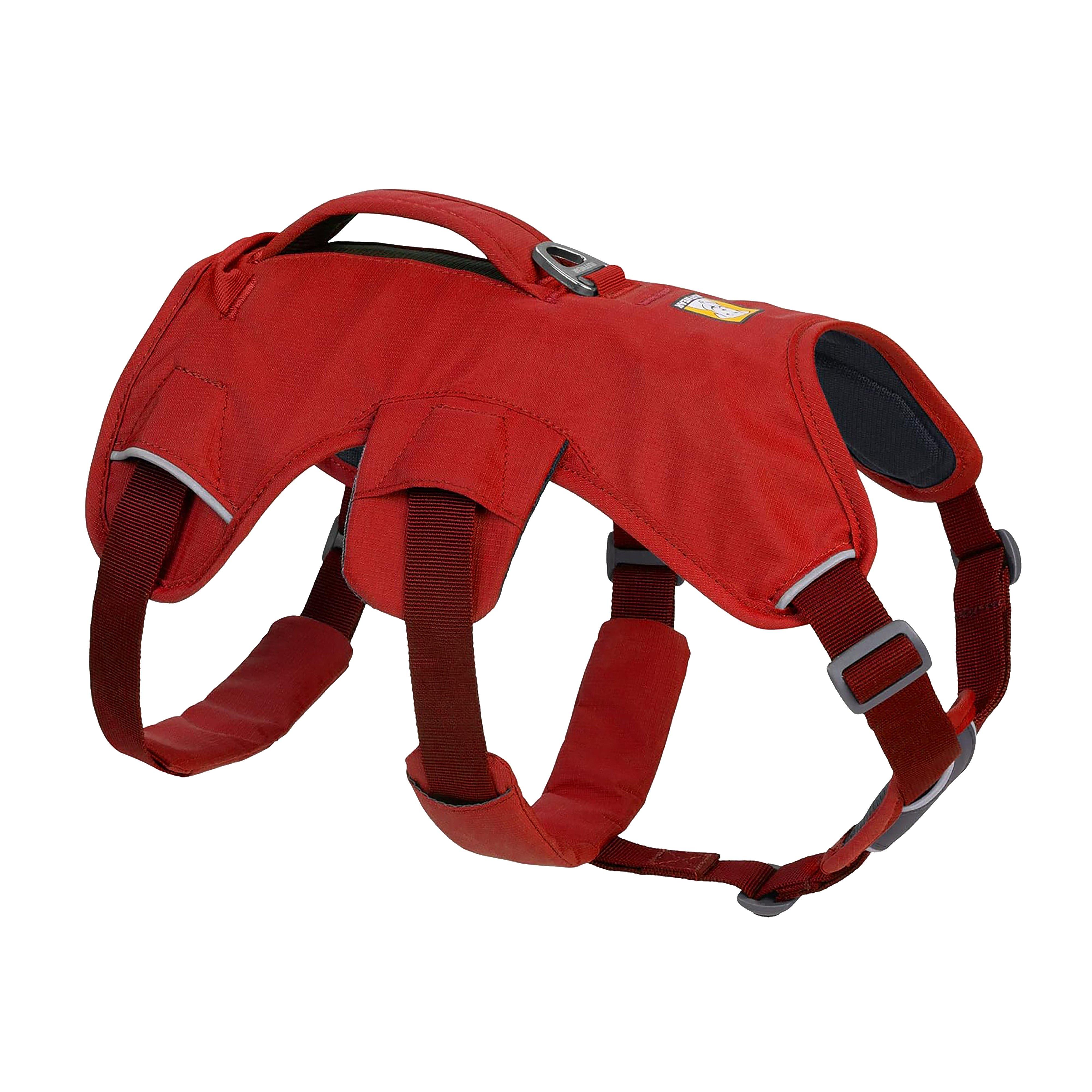 Web Master Dog Harness With Handle Red Sumac