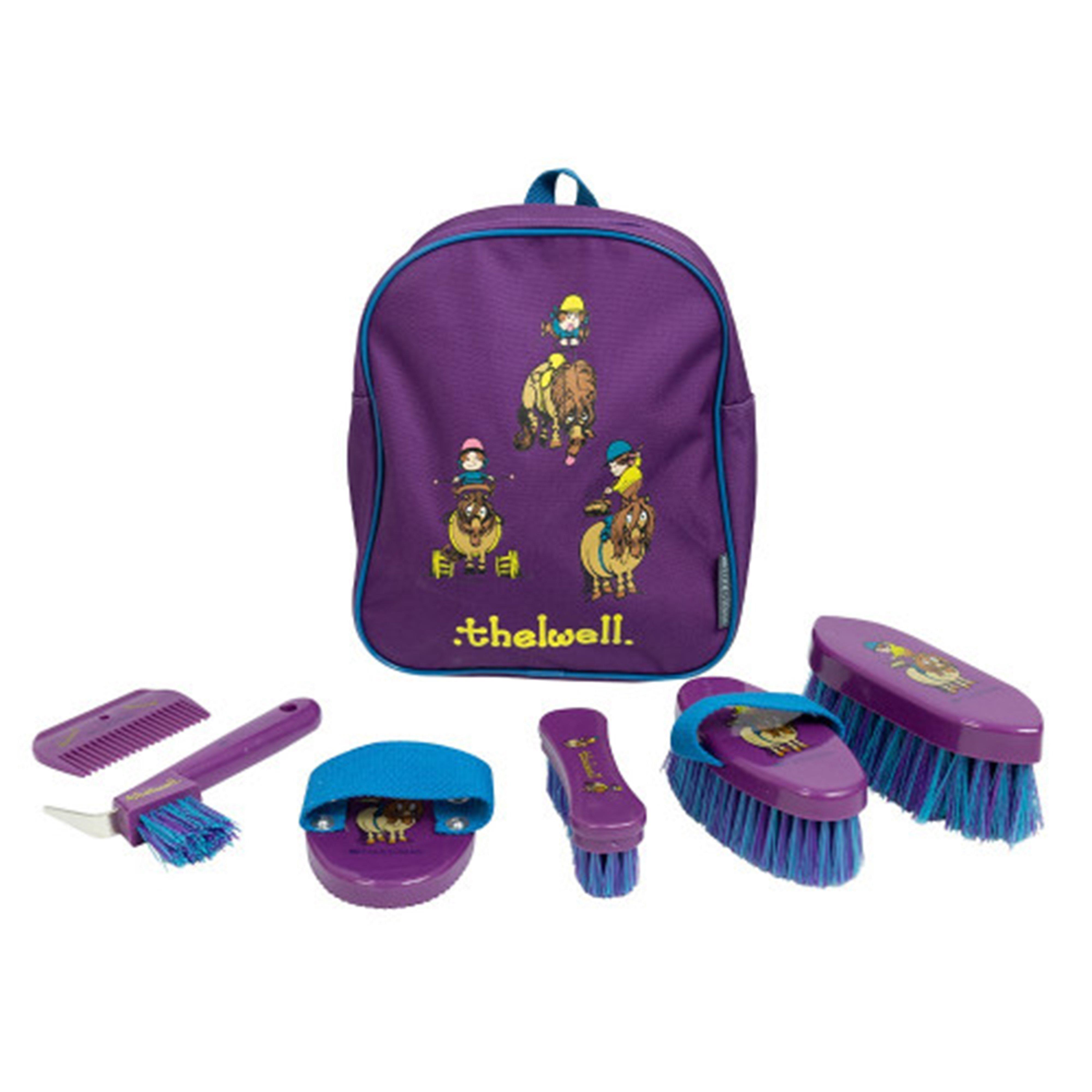 Thelwell Collection Pony Friends Complete Grooming Kit Rucksack Purple Blue