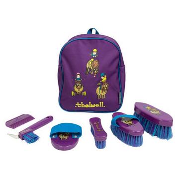 Purple Hy Thelwell Collection Pony Friends Complete Grooming Kit Rucksack Purple Blue