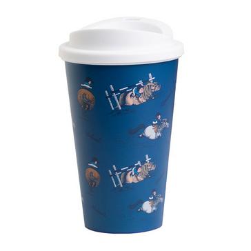 Blue Hy Thelwell Collection Practice Makes Perfect Take Away Cup Navy/Red