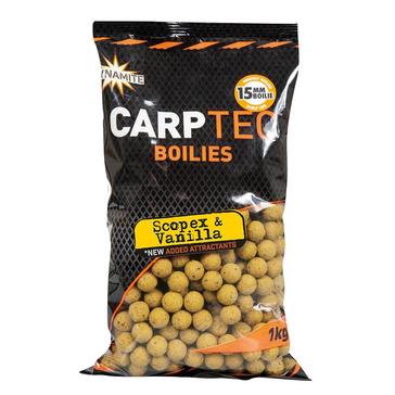 Yellow Dynamite Carp-Tec Scopex & Vanilla Boilies 15mm 900g