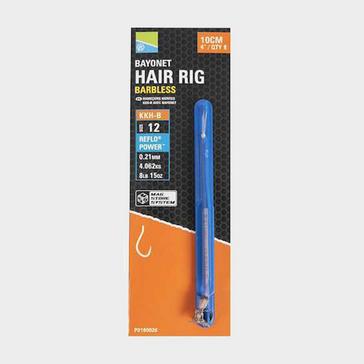 Blue PRESTON INNOVATION KKH-B Bayonet 4” Hair Rigs Size 12