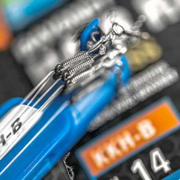 Blue PRESTON INNOVATION KKH-B Bayonet Hair Rigs 4” Size 14