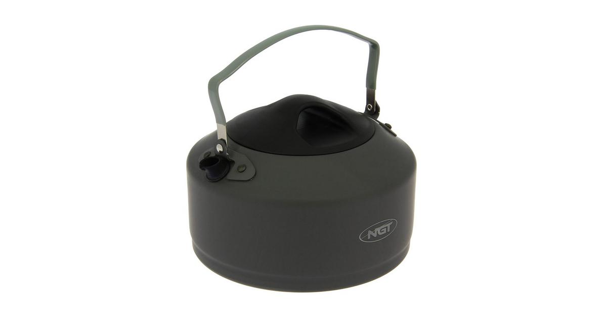 NGT FCC-KETTLE-1.1 1.1 Litre Aluminium Kettle Lightweght Folding Handle Carp Coarse Fishing Gunmetal Standard~p80602033