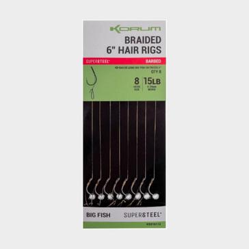 MULTI KORUM Big Fish Braided Hair Rigs 6” Size 8 Barbed