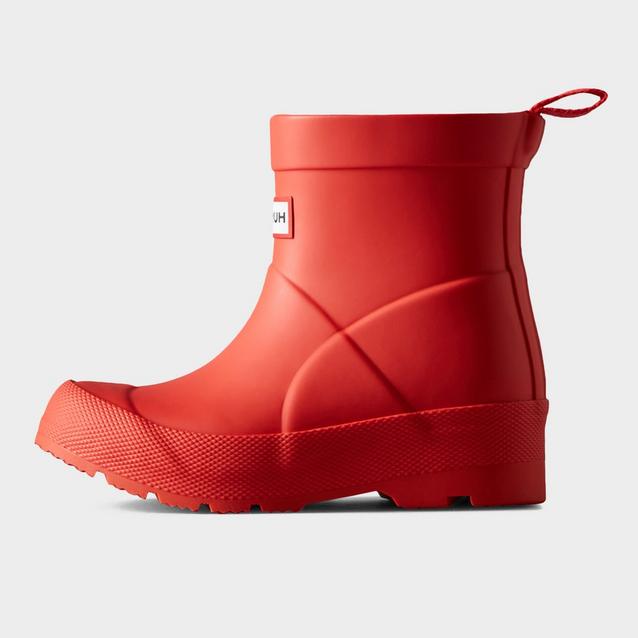 Red Hunter Kids Play Wellington Boots Logo Red image 1