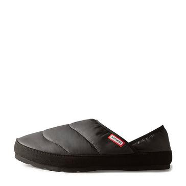 Black Hunter Mens Puffer Slippers Black