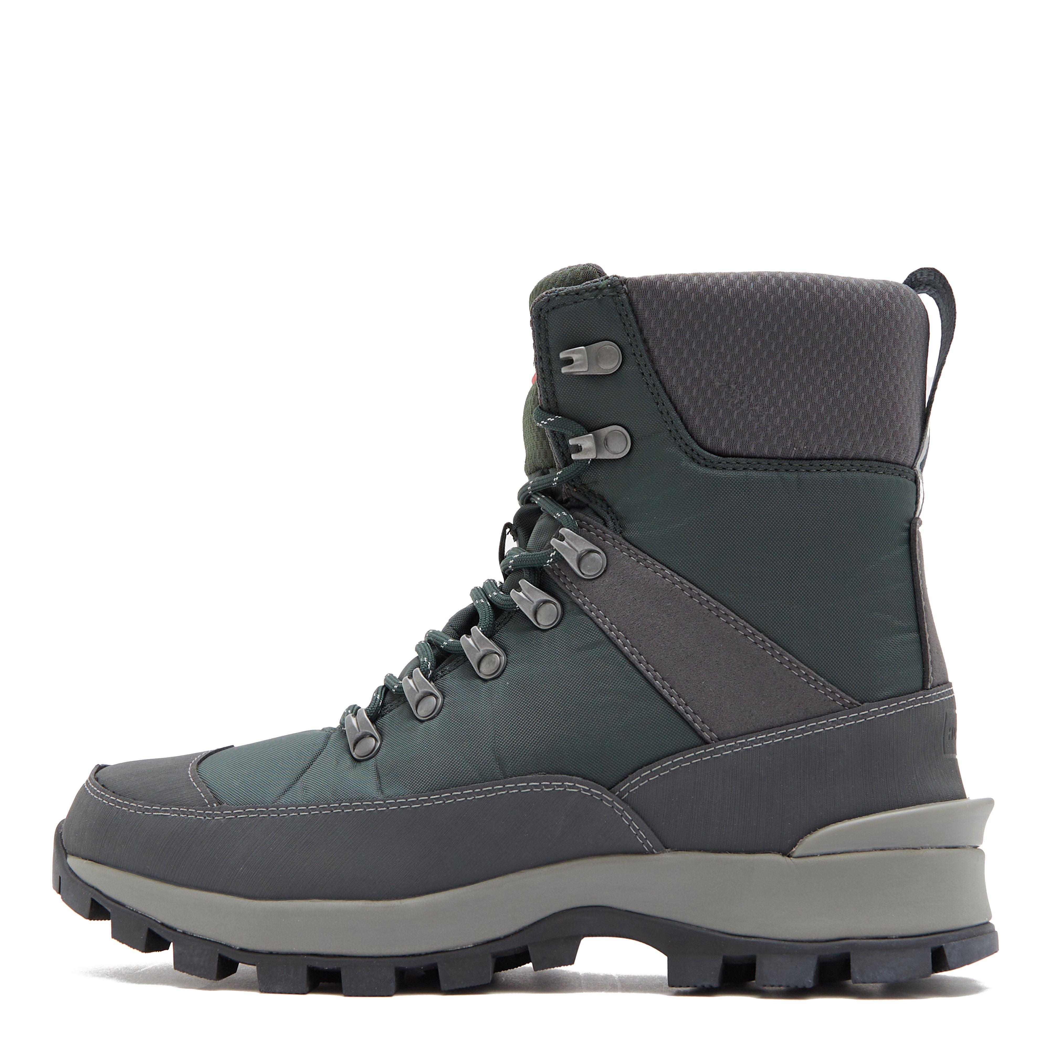 Mens Recycled Polyester Commando Boots Green/Grey