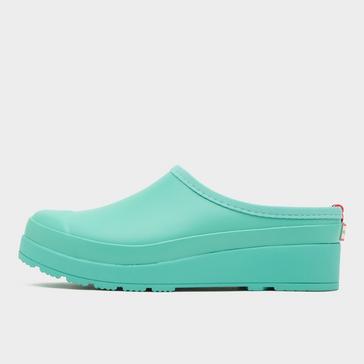 Green Hunter Womens Original Play Rubber Clogs Green