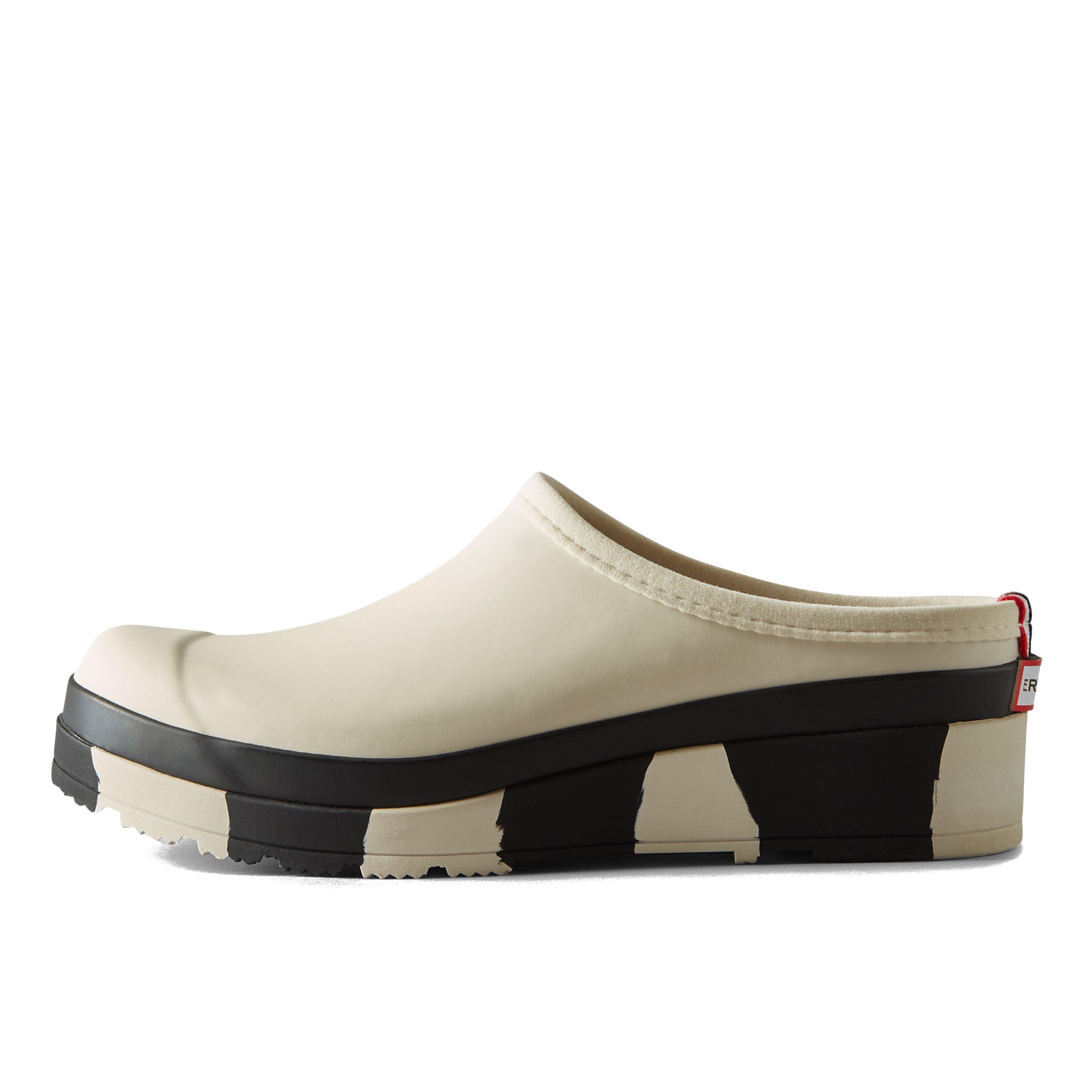 Womens Play Striped Sole Clogs White/Willow Black