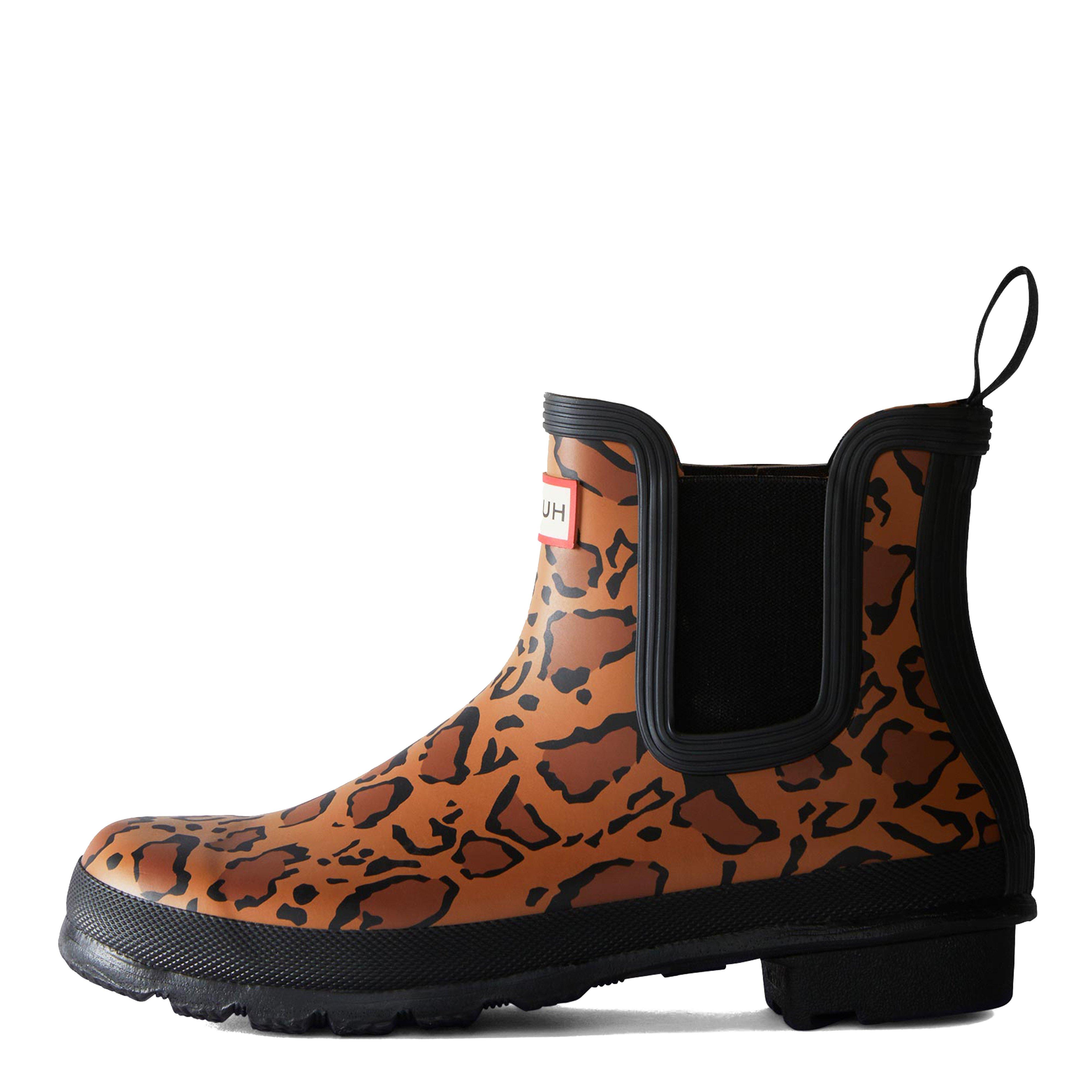 Womens Original Leopard Print Chelsea Boots Rich Tan/Saddle/Black