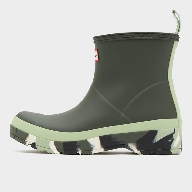 Olive green best sale short hunter boots