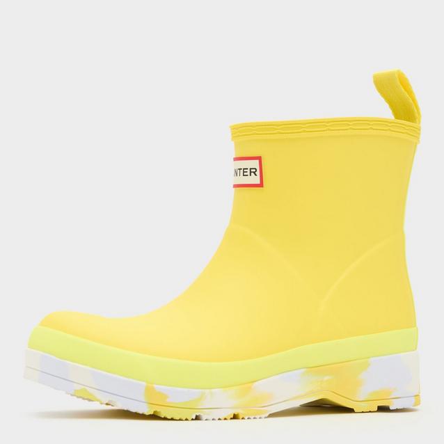 Short yellow hunter deals rain boots