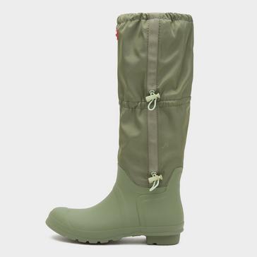 Green Hunter Womens Travel Tall Wellington Boots Green